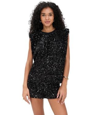 Endless Rose Sequin Embellished Top - Black