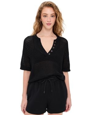 Varley Callie Knit Top - Black