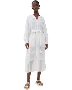 lemlem Makeda Button Up Dress - White