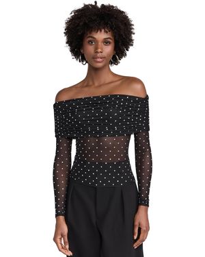 retroféte Oriana Mesh Top - Black
