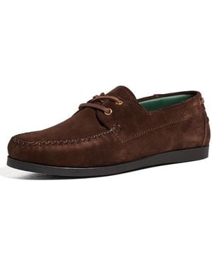 VINNY'S Boatman Suede Loafers - Brown