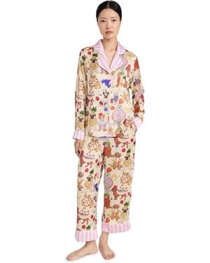 Karen Mabon Karen Abon Ong Eeve With Wide Trouer Pj Et Dog Deert Crea - Multicolour