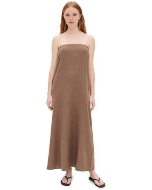 Stateside Linen Column Maxi Dress - Natural