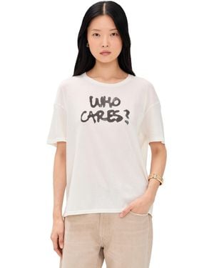 R13 Who Cares Relaxed Tee - White