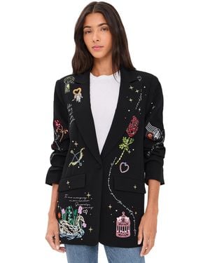 Cinq À Sept Starry Scribbles Kelsa Blazer - Black