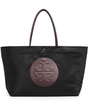 Tory Burch Ella Twist Reversible Tote - Black