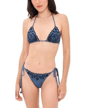 Zimmermann Aster Embroidery Bikini Set - Blue