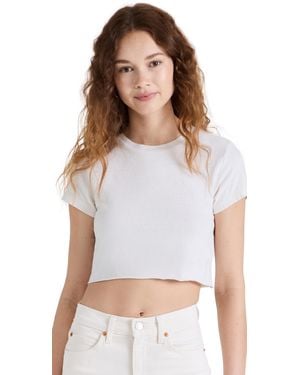RE/DONE Cropped 60S Slim Tee - White