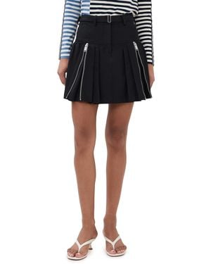 3.1 Phillip Lim Utility Double Zip Belted Mini Skirt - Black