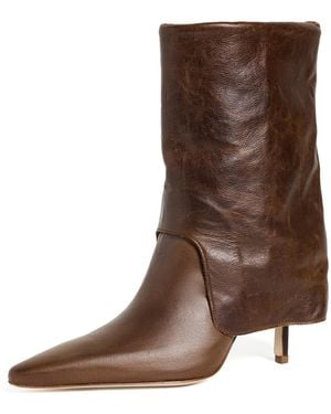 Cinq À Sept Anita Fold Over Ankle Booties - Brown