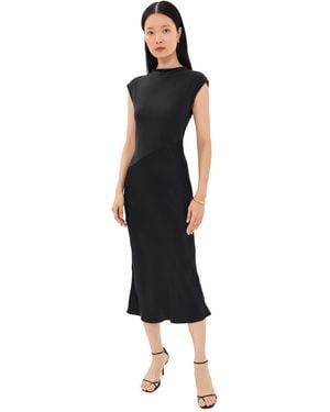 SABLYN Mirella Silk Bias Cut Dress - Black