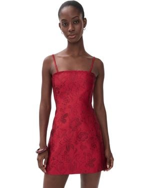 Alice + Olivia Velia Removeable Strap Mini Dress - Red