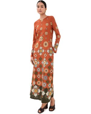 La DoubleJ Long Sleeve "Swing" Dress - Multicolor