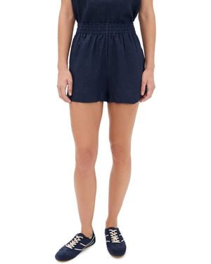 PERFECTWHITETEE Malin Linen Shorts - Blue