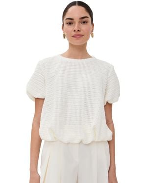 Only Child Clover Top - White