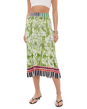 Stella Jean Printed Midi Skirt - Green