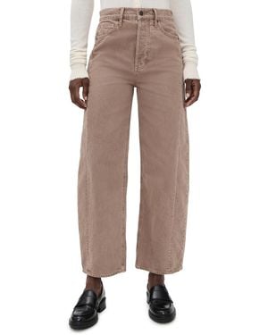 Veronica Beard Ryder High Rise Barrel Leg Jeans - Natural