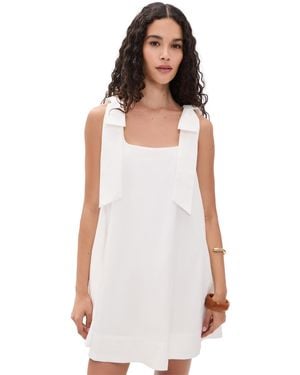 English Factory Bow Sleeveless Mini Dress - White