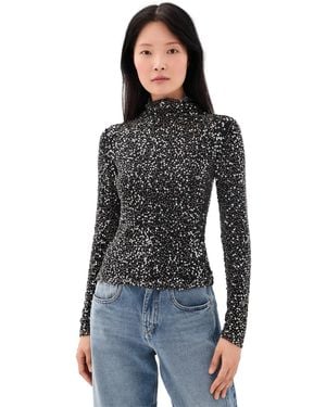 Isabel Marant Lou Sequin Top - Black