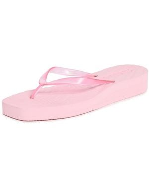 Sleeper Platform Jelly Flip Flops - Pink