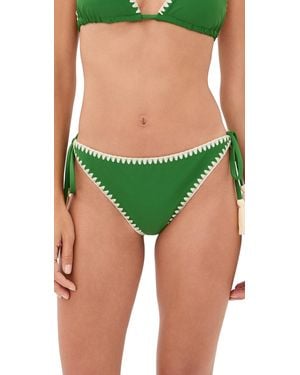 Simon Miller Bwai Embroidered Bikini Bottoms - Green
