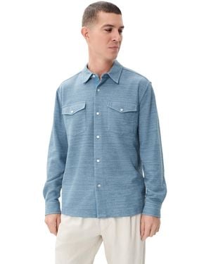 Jonathan Simkhai Carter Refined Shacket - Blue
