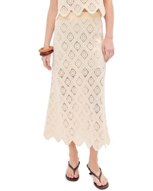Le Bos Ora Crochet Midi Skirt - Natural