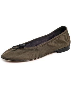 Cecilie Bahnsen Bona Ballerina Nylon Flats - Green