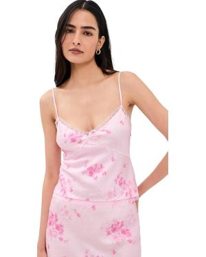 LoveShackFancy Brett Top - Pink