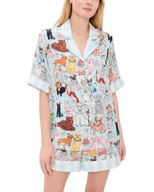 Karen Mabon Short Sleeve Short Set - White