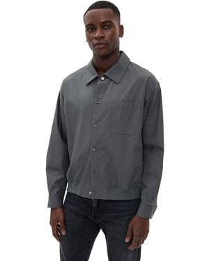 FRAME Cotton Ribbed Jacket - Black