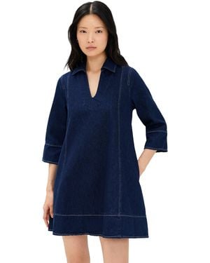 english factory denim lace up mini dress English Factory