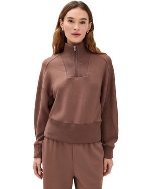 Le Bos Thea Quarter-Zip Pullover - Brown