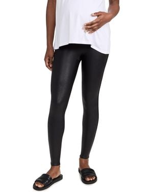 Spanx Maternity Mama Faux Leather Leggings - Black