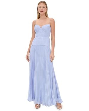 AMUR Saylor Pleated Gown - Blue