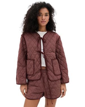 Bailey Rose Front Tie Jacket - Red