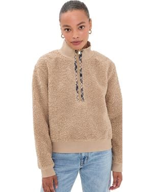 Barbour Fawne Fleece Quarter Zip - Blue