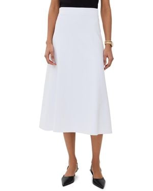 Rosetta Getty Pull On Flared Skirt - White