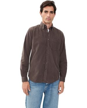 Closed Corduroy Button Down Shirt - Brown
