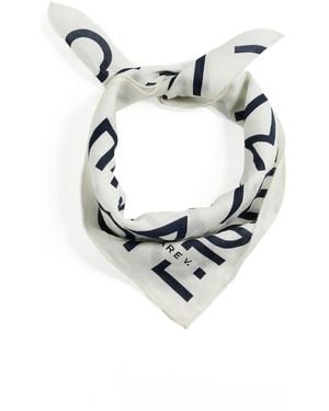 Clare V. Le Text Cotton Bandana - White