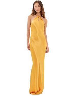 L'Agence Saphara Halter Gown - Metallic