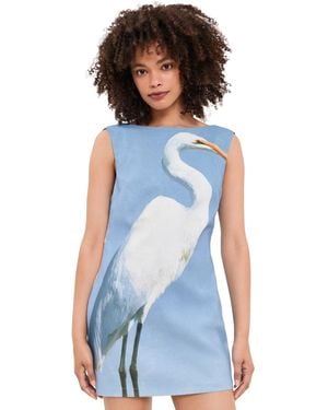 YELLOW THE LABEL Chloe Linen Dress - Blue
