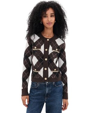 Generation Love Donna Argyle Cardigan - Black