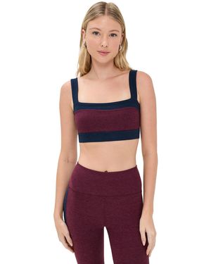 Beyond Yoga Spacedye Horizon Colourblock Bra - Red