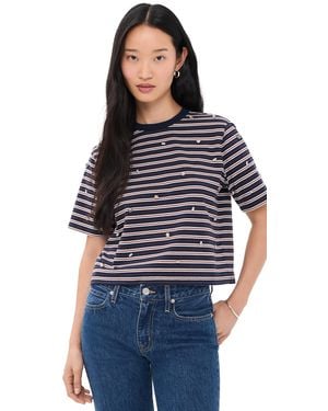 Veronica Beard Sebastian Rhinestone Tee - Black