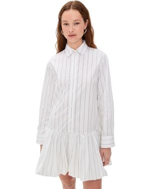 Madewell Mini Pinstripe Poplin Shirtdress - White