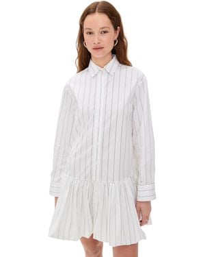 Madewell Mini Pinstripe Poplin Shirtdress - White