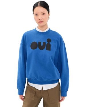 Clare V. Oversized Sweatshirt - Blue