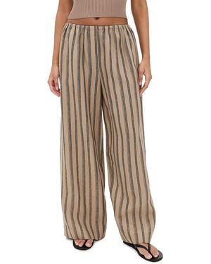 STAUD Bonfire Linen Pants - Natural