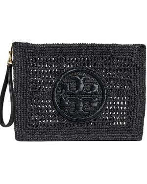 Tory Burch Ella Crochet Pouch - Black